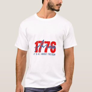 Camiseta Patriota Americano Vintage 1776 - Desgast