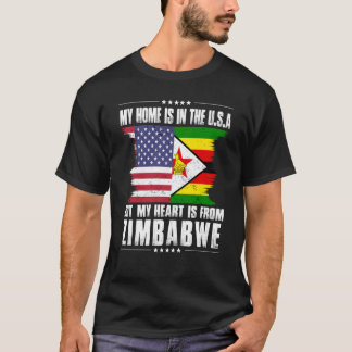 Camiseta Patriota Americano Zimbabuano Crescido Orgulhoso C