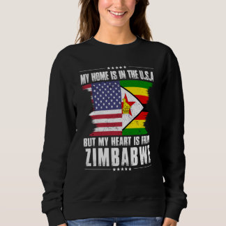 Camiseta Patriota Americano Zimbabuano Crescido Orgulhoso C