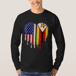 Camiseta Patriota Americano Zimbabuano País Crescido Derret