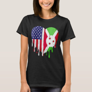 Camiseta Patriota Burundi Americano Cultivado Terreno Derre