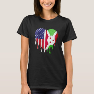 Camiseta Patriota Burundi Americano Cultivado Terreno Derre