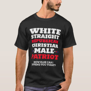 Camiseta Patriota Cristão Masculino Cristão Hetero Branco