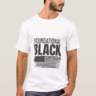 Camiseta Patriota da História Negra Negra Americana Fundado