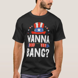 Camiseta Patriota de Fogos de Artifício do Wanna Bang Ameri