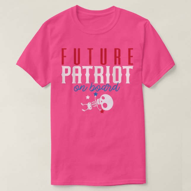 Camiseta Patriota do Futuro do Esqueleto Bonito  (Frente do Design)