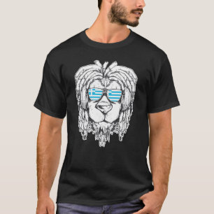 Camiseta Patriota do Leão Biker do Sinalizador da grécia