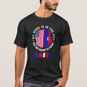 Camiseta Patriota Haitiano Americano Patriot Heart Haiti Fl