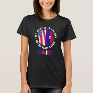 Camiseta Patriota Haitiano Americano Patriot Heart Haiti Fl