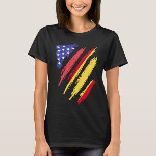 Camiseta Patriota Hispano-Americano Coração Crescido Listra