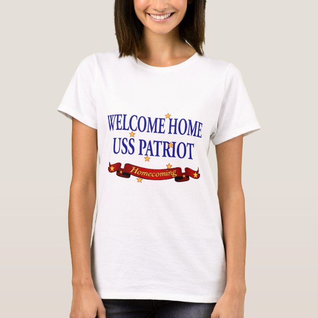 Camiseta Patriota Home bem-vindo de USS (Frente)