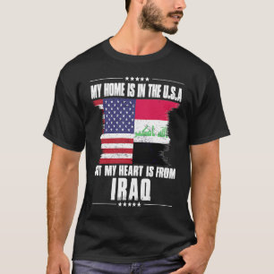 Camiseta Patriota Iraquiano Americano Cultivou Oração Orgul