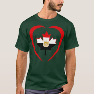 Camiseta Patriota Multinacional Egípcio Canadense Flag Hear