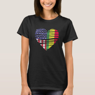 Camiseta Patriota Patriota Americano do Coração Crescente d
