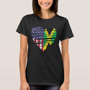 Camiseta Patriota Patriótico Americano do Coração Crescente