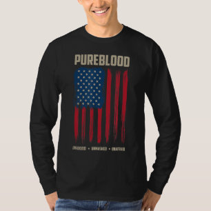 Camiseta Patriota Pura-Indígena Bandeira Americana