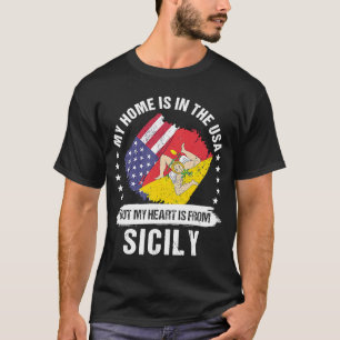 Camiseta Patriota siciliano-americano crescido Orgulhoso Me