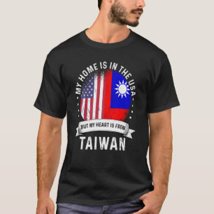 Camiseta Patriota taiwanês americano cresceu orgulhosamente