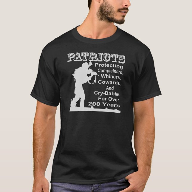 Camiseta Patriotas que protegem Complainers, Whiners, (Frente)