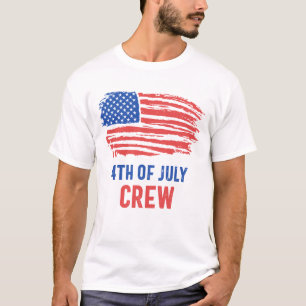 Camiseta Patriotas Unidos: 4 De Julho De Tripulação