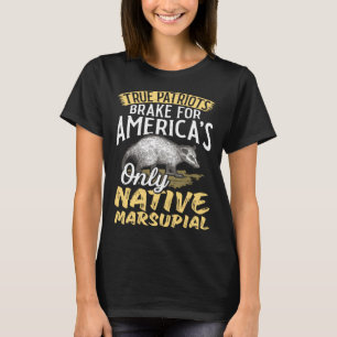 Camiseta Patriotas Verdadeiros Rua Brake Trash Animal Opos