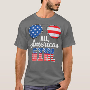 Camiseta Patriotic All American Girls julho 4º Diversão Cri