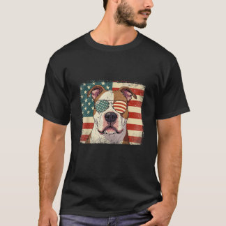 Camiseta Patriotic American Bulldog Dog Lover USA Flag
