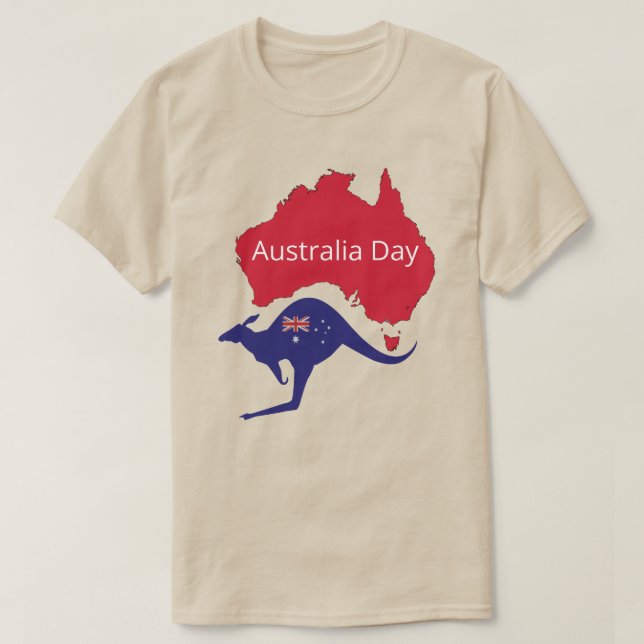 Camiseta Patriotic Aussie Flag Map  (Frente do Design)