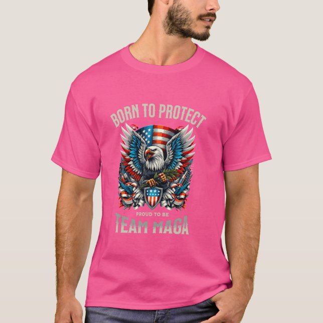 Camiseta Patriotic Bald Eagle Shield American Pride - Equip (Frente)