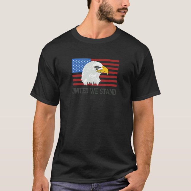 Camiseta Patriotic Bald Eagle United Stand America (Frente)