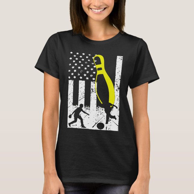 Camiseta Patriotic Bowling Team Trophy (Frente)