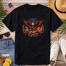 Camiseta Patriotic Copper Wings of Liberty Emblem