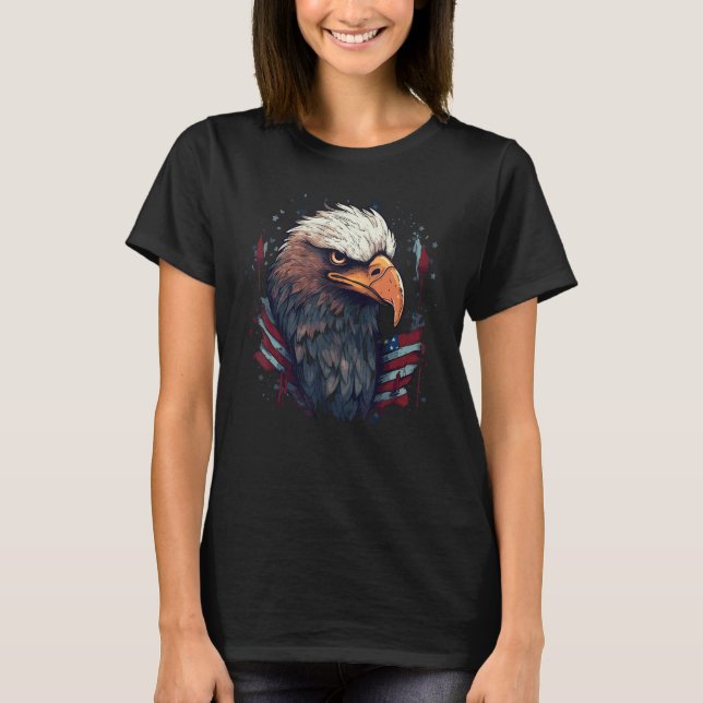 Camiseta Patriotic Eagle 4th Of July (Frente)