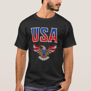 CAMISETA PATRIOTIC EAGLE 4TH OF JULY USA AMERICAN FLAG