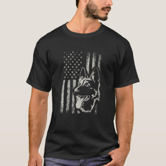 Camiseta Patriotic German-Shepherd AMERICAN FLAG Dog Lover