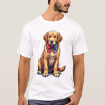 Camiseta Patriotic Golden Retriever Puppy Vintage Shirt 4<br><div class="desc">Patriotic Golden Retriever Puppy Vintage Shirt 4</div>