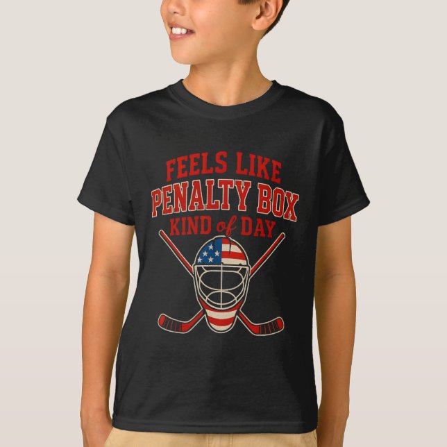 Camiseta Patriotic Ice Hockey 4th Of July Flag Funny Hockey (Frente)