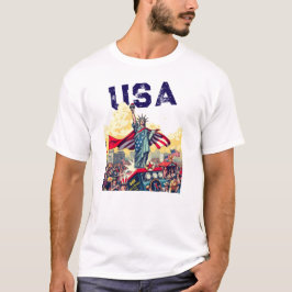 Camiseta Patriotic Liberty Parade - Vintage 4 de julho dos 