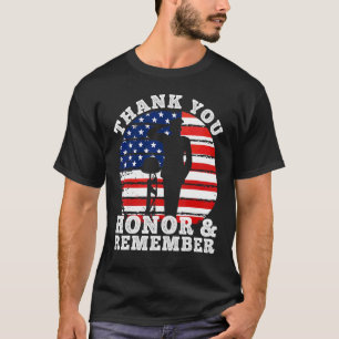 Camiseta Patriotic Memorial Day Soldier Obrigado Honra E
