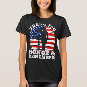 Camiseta Patriotic Memorial Day Soldier Obrigado Honra E