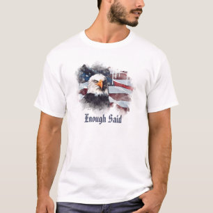 Camiseta *~* Patriotic Modern American Eagle Head USA Flag