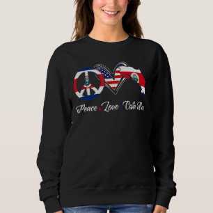 Camiseta Patriotic Peace Love Costa Rica Flag American Hear