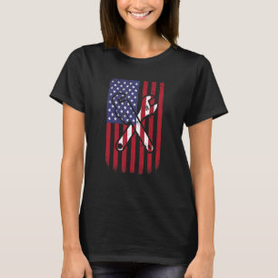 Camiseta Patriotic Plumber American Flag 4 De Julho Plumbe