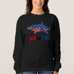 Camiseta Patriotic Shark American Flag Usa 4 De Julho Men