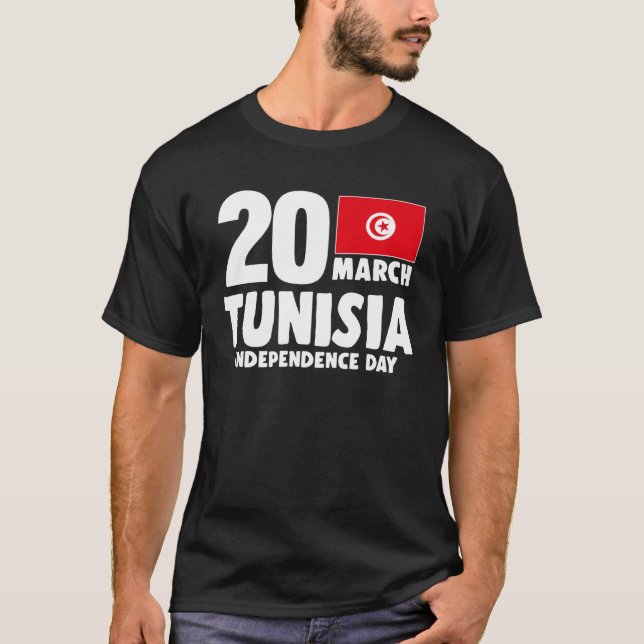 Camiseta Patriotic Tunisia Flag Tunisian Independence Day (Frente)