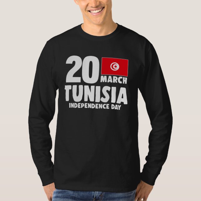 Camiseta Patriotic Tunisia Flag Tunisian Independence Day (Frente)