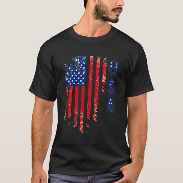 Camiseta Patriotic USA American Flag (Frente)