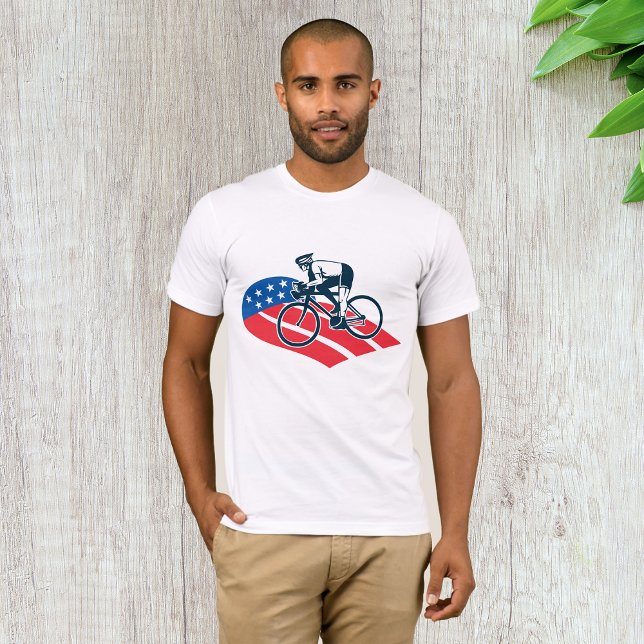 Camiseta Patriotic USA de ciclismo de bandeira americana em (Criador carregado)