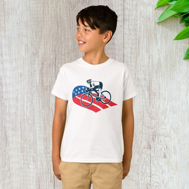 Camiseta Patriotic USA de ciclismo de bandeira americana em (Criador carregado)