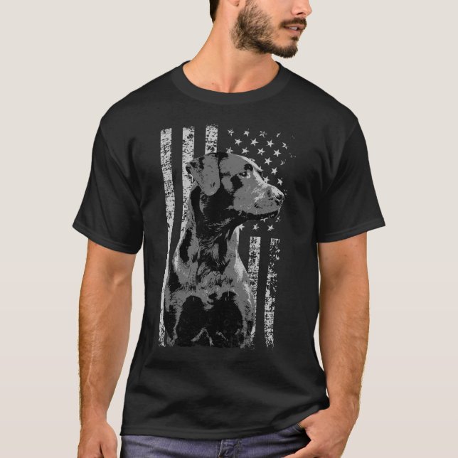 Camiseta Patriotic Usa Flag Black Labrador Gift For Lab Own (Frente)